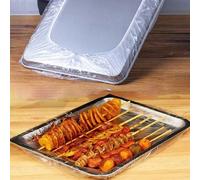Ensemble de 100/50/20/5 pièces de grands couvercles de plateau alimentaire, couvercles anti-poussière pour aliments, tapis de plateau de barbecue, film étirable pour gâteaux et biscuits, couvercles tr