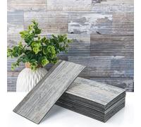 Ensemble de 102 fausses dalles en pierre, couleur gris vintage, dimensions 15 x 7,5 cm