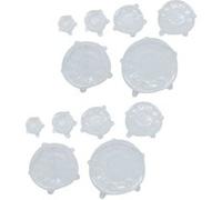 Ensemble de 12 couvercles de conservation en silicone étirable de 6 à 20 cm Fackelmann Basic
