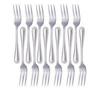 Ensemble de 12 fourchettes à poisson, Buyer Star argenterie en acier inoxydable 18/0 pour la cuisine à domicile et le restaurant, miroir élégant poli (argent)