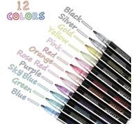 Ensemble De 12 Marqueurs De Contour Super Squiggle, Éblouissants Et Scintillants, À Double Ligne, Pour Carte Cadeau, Scrapbook