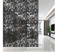 Ensemble de 12 panneaux de séparation suspendus, noir, 40 x 40 cm, à monter soi-même, panneau de séparation multicolore PARAVENT