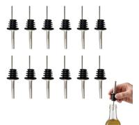 Ensemble de 12 Verseurs de Bouteilles Premium en Acier Inoxydable pour Vin, Liqueurs, Cocktails, Huiles, Vinaigre et Plus - Durable, Résistant à la Corrosion, Utilisation Domestique et Commerciale