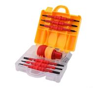 Ensemble de 14 tournevis à cliquet isolés avec embouts magnétiques pour réparation d'appareils électroménagers, projets de bricolage, qualité professionnelle, 14 x 12,6 cm