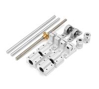 Ensemble de 15 Boîtiers de Roulement de Guidage d'Axe Optique 400mm - Vis de Support d'Arbre de Rail Linéaire, Couleur Argent