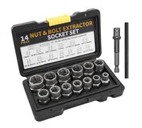 Ensemble de 15 pièces pour démontage de rondelles, kit d'extracteur de vis, ensemble d'extracteur à gauche, ensemble d'extracteur de rondelles - ensemble d'extracteur de vis pour rondelles, vis et