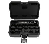 Ensemble de 17 mèches de forage pour capteurs PDC, diamètre de forage de 17 à 32 mm, pour matériaux plastiques, comprenant une mèche de guidage