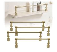 Ensemble de 2/4/6/8 rails de galerie en laiton - Rails d'étagère de 81 cm (32 po) pour armoire, installation facile, idéal pour organiser la décoration intérieure, la cuisine, le rangement e