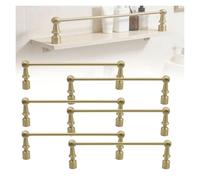 Ensemble de 2/4/6/8 rails d'étagère réglables en laiton pour armoire, rail d'affichage de 12 à 36 pouces pour la décoration et l'organisation de la maison, installation facile, 32 pouces (81