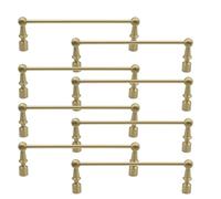 Ensemble de 2 barres de support en laiton pour étagères de placard - Rail décoratif de 81 cm (32 pouces) pour une installation facile - Idéal pour les rangements et les étagères d'exposition