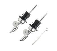 Ensemble de 2 Bec Verseurs en Acier Inoxydable pour Bouteilles - Bec Verseur Huile d'Olive et Brosse de Nettoyage - Ouverture Automatique pour un Versement Précis - Parfait pour Huile et Alcool