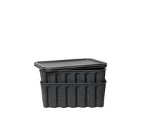 Ensemble de 2 Boîtes de Rangement en Pâte à Papier Ferm Living, Grand Couleur Anthracite
