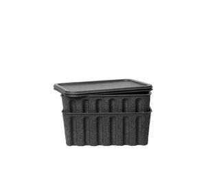 Ensemble de 2 boîtes de rangement en pâte à papier , grand couleur anthracite