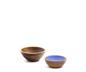 Ensemble de 2 bols Zairin en bois d'acacia 100 % certifié FSC