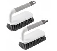 Ensemble de 2 brosses de nettoyage Unyqoos® – brosses manuelles ergonomiques avec des poils en PET, dotées d'une poignée en forme de U pour faciliter le rangement, idéales pour les tapis, les salles d