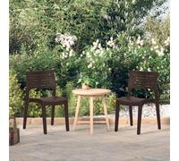 Ensemble de 2 chaises de jardin empilables, design ergonomique