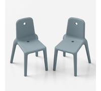 Ensemble de 2 chaises design intérieur extérieur en polyéthylène Mellow