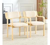 Ensemble de 2 Chaises Scandinaves en Bois Courbé et Tissu Teddy | Design Scandinave Élégant, Confort d'Assise Ergonomique, Stabilité Pratique, Matériaux de Haute Qualité