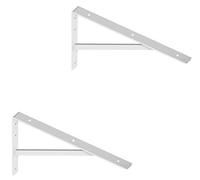 Ensemble de 2 consoles murales pour lavabos - Blanc, 40x27 cm