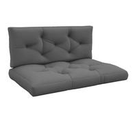 Ensemble de 2 coussins pour canapé palette - Outsunny - 2 places grand confort - polyester - 120x80x12cm - gris