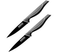 Ensemble de 2 Couteaux de cuisine cranté Nirosta Black Edition