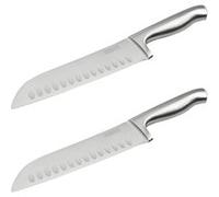 Ensemble de 2 Couteaux de cuisine Santoku lame de 18 cm Nirosta Star