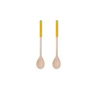 Ensemble de 2 Cuillères de cuisine en bois avec manche en silicone coloré Fackelmann Wood Edition