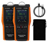 Ensemble de 2 détecteurs d'ammoniac, avertisseur de gaz NH3, plage de mesure de 0 à 100 ppm, écran LCD, rechargeable