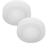 Ensemble de 2 détecteurs de mouvement Oktaplex, modèle Jim, avec technologie PIR, angle de détection 360°, portée de 10 mètres, indice de protection IP20, couleur blanche, à encastrer au plafond, déte