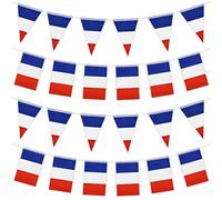 Ensemble de 2 drapeaux français Geluode, 60 drapeaux français de 65 pieds, bannières intérieures et extérieures pour décorations de fête patriotique