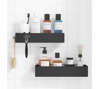 Ensemble de 2 étagères de douche antirouille, sans perçage, à séchage rapide.