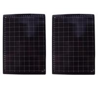 Ensemble de 2 gabarits de découpe magnétiques avec grille et règle