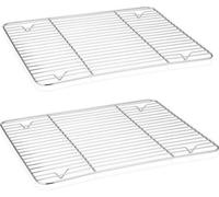 Ensemble de 2 grilles de cuisson en tube d'acier, idéal pour cuire, rôtir, réfrigérer et griller