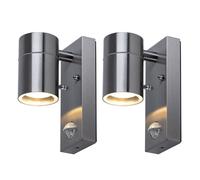 Ensemble de 2 lampes de détecteur de mouvement de projecteurs muraux de maison dans un ensemble comprenant des ampoules LED