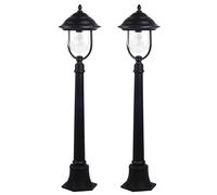 Ensemble de 2 lampes design ALU sur pied pour l'extérieur, éclairage de chemin de jardin, lampe sur pied