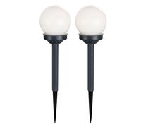 Ensemble de 2 lampes solaires extérieures à LED Sphere Design Earth Spit Plug Lights Éclairage de chemin de jardin