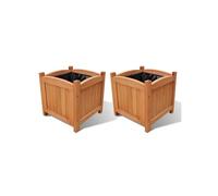 vidaXL Ensemble de 2 Lits surélevés Bois 30x30x30 cm