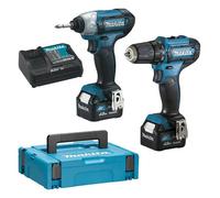 Ensemble de 2 machines 12 V BL1040B (DF333D + TD110D) - MAKITA - avec 2 batteries 12V 4.0Ah - chargeur - MakPac - CLX224SMJ