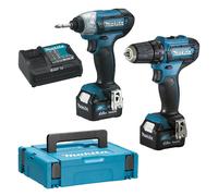 Ensemble de 2 machines 12 V BL1040B (DF333D + TD110D) - MAKITA - avec 2 batteries 12V 4.0Ah - chargeur - MakPac - CLX224SMJ