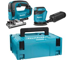 ensemble de 2 machines 18v LXT - Scie sauteuse DJV182 + Ponceuse excentrique DB O180 - MAKITA - sans batterie ni chargeur - 1 MAKPAC - DLX2276J