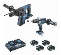 Makita Pack perceuse DHP481 + perforateur DHR264 18V 2 batteries 5.0Ah chargeur MakPac DLX2101PTJ
