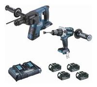 Makita Pack perceuse DHP481 + perforateur DHR264 18V 2 batteries 5.0Ah chargeur MakPac DLX2101PTJ