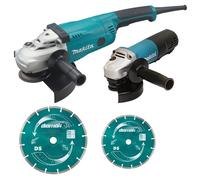Pack 2 outils MAKITA DK0053GX2-P (Meuleuse GA9020 + Meuleuse 9558HNRG)