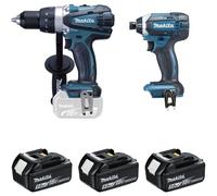 ENSEMBLE 2 MACHINES PERCEUSE DDF458 + VISSEUSE A CHOCS DTD152 - MAKITA - DLX2144TJ1