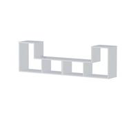 Ensemble de 2 meubles étagères modulables multifonction couleur Blanc- Longueur 183 x Hauteur 54 x Profondeur 30 cm