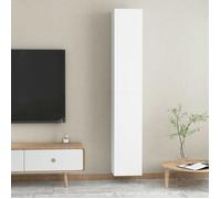 Ensemble de 2 Meubles TV - vidaXL - Cabinet TV pour Télévision - bois d'ingénierie - blanc - 30,5 x 30 x 90 cm - 2 étagères@ppr46t