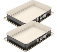 Ensemble de 2 Moules à charnière rectangulaire 38 x 25 cm Dr Oetker Back-Trend
