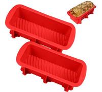 Ensemble de 2 moules à pain en silicone Unyqoos® – adaptés au contact alimentaire, antiadhésifs, compatibles avec le four, le micro-ondes et le congélateur (-30°C à 230°C)