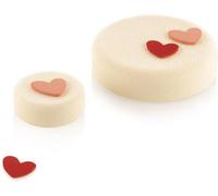 Ensemble de 2 moules en silicone pour décorations en forme de cœur, dimensions 31×31×2 mm, adaptés au four et au congélateur (-60°C–230°C), sans BPA, lavables au lave-vaisselle, pour chocolat et desse