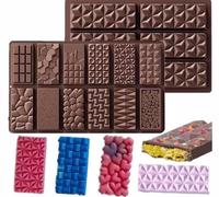 Ensemble de 2 moules en silicone Unyqoos® pour la création de desserts au chocolat – sans BPA, antiadhésifs, résistants de -30°C à 230°C, lavables au lave-vaisselle, idéaux pour les chocolats et les b